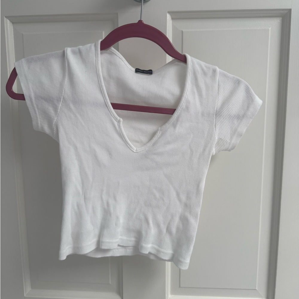 Brandy Melville Cropped Ribbed Tee